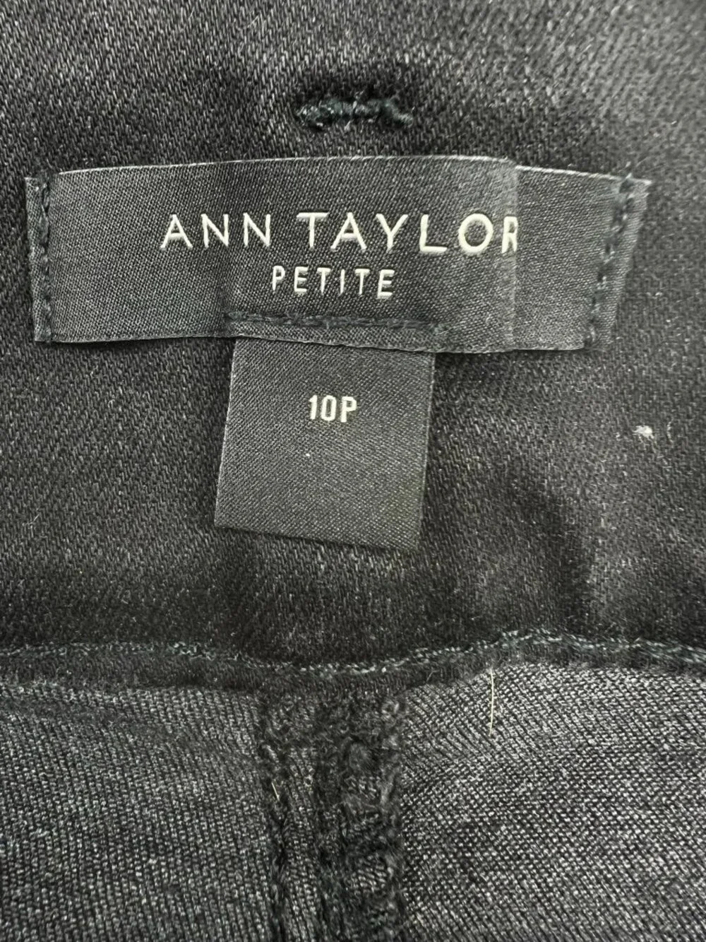 Ann Taylor Women's High-Rise Skinny Jeans Stretch Denim Size 10P Black Solid